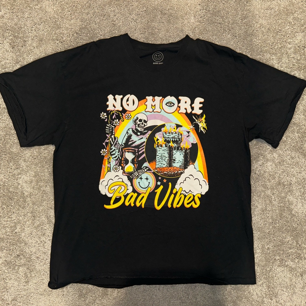 Black Graphic Mens T-Shirt